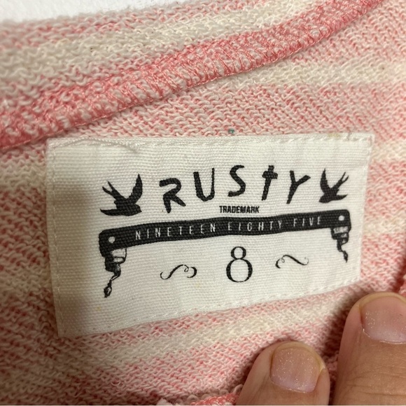 Rusty nineteen eighty five cropped striped top size 8 - Picture 3 of 8